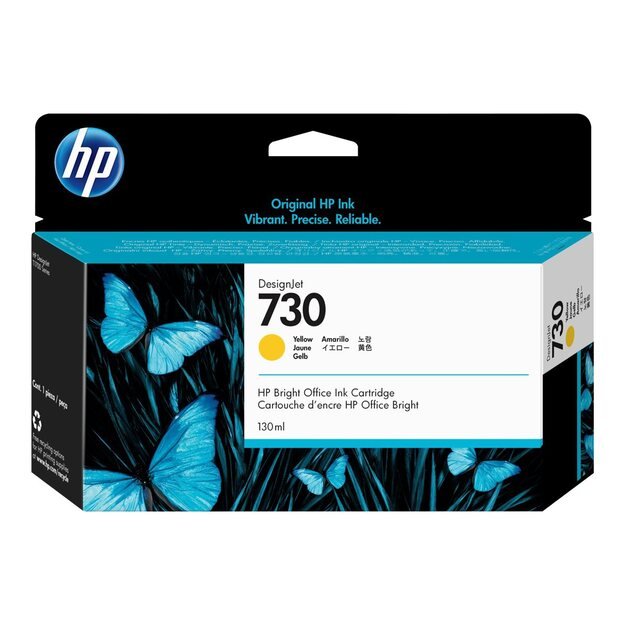 HP 730 130 ml Yellow Ink Cartridge 