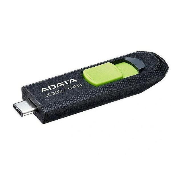 MEMORY DRIVE FLASH USB-C 64GB/ACHO-UC300-64G-RBK/GN ADATA