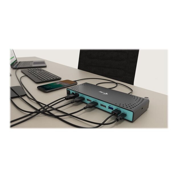 I-TEC USB 3.0/USB-C Dualdock with PD 1x 5K 2x 4K 60Hz 2x HDMI 2x DP 1x GLAN 4x USB 3.0 2x USB-C 1x Audio/Mic Jack 1x 65W USB-C PD KL