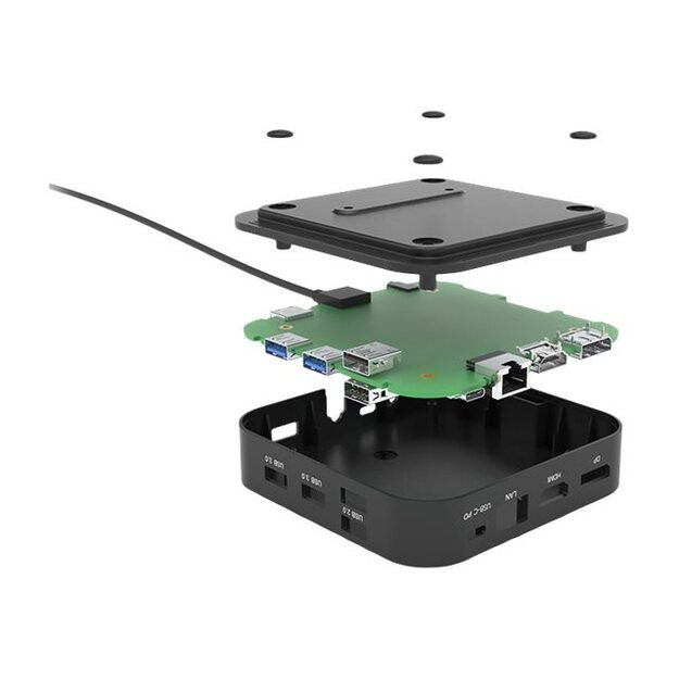 I-TEC USB-C Dual Display MST DS 1xDP 1xHDMI 1xGLAN 3xUSB 3.0 2x USB 2.0 1xUSB-C-Datei 1xAudio/Mic Jack 1x100W USB-C PD