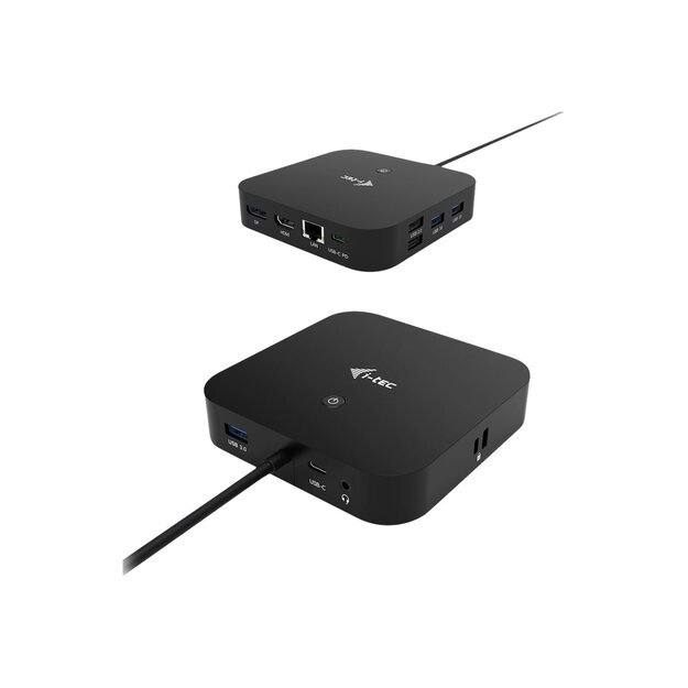 I-TEC USB-C Dual Display MST DS 1xDP 1xHDMI 1xGLAN 3xUSB 3.0 2x USB 2.0 1xUSB-C-Datei 1xAudio/Mic Jack 1x100W USB-C PD