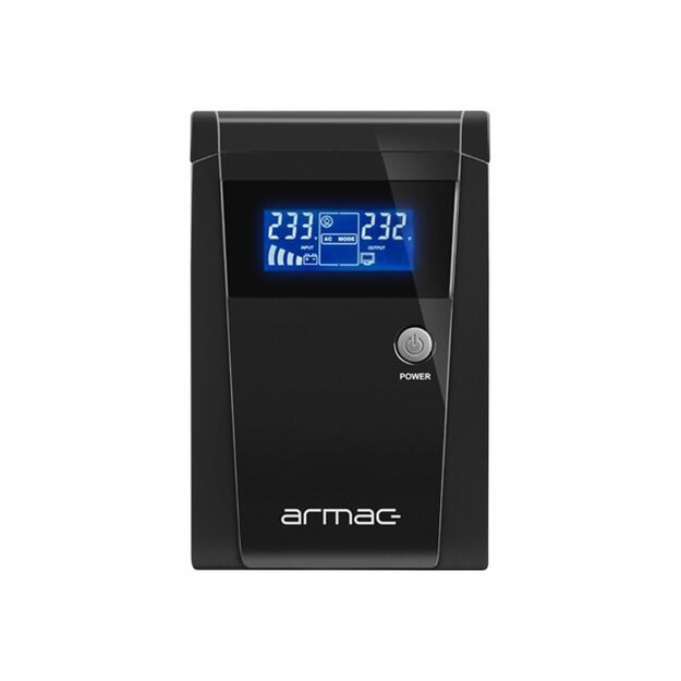 Nepertraukiamo maitinimo šaltinis UPS ARMAC O/1000F/LCD OFFICE Line-Interactive 1000F LCD 3x SCHUKO 230V OUT, USB 2
