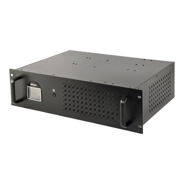 Nepertraukiamo maitinimo šaltinis UPS GEMBIRD UPS-RACK-1200 UPS Rack 19inch 3.4U 1200VA 2xIEC 2x Schuko 230V USB LCD