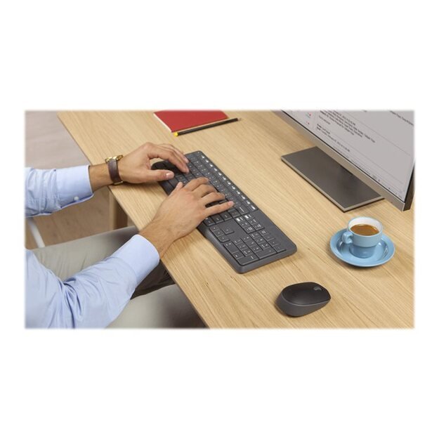 Klaviatūra + pelė komplektas LOGITECH MK235 Wireless Keyboard&Mouse GREY US INT