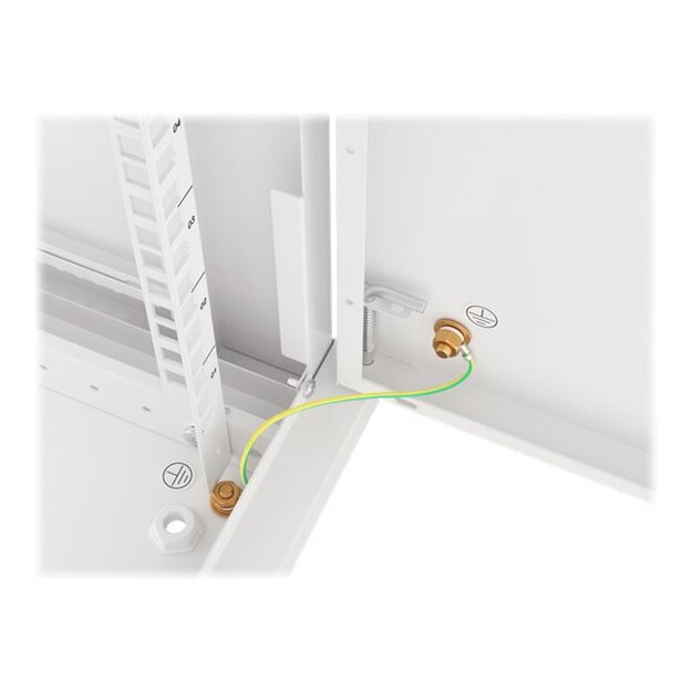 Televizoriaus laikiklis sieninis LANBERG Wall mount cabinet 19inch 12U 600x450 steel doors grey flat pack 1