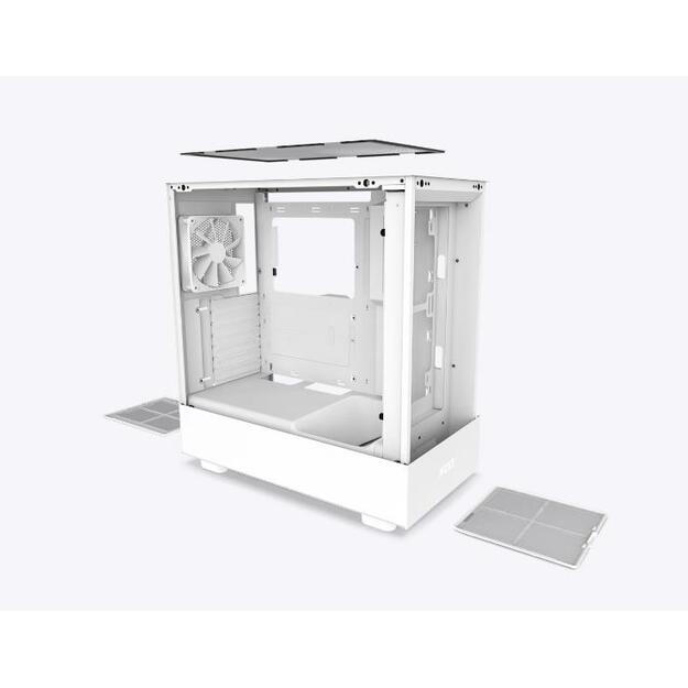 Kompiuterio korpusas NZXT PC case H5 Flow midi tower white window