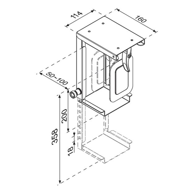 PC ACC DESK MOUNT 10KG/CPU-D075BLACK NEOMOUNTS