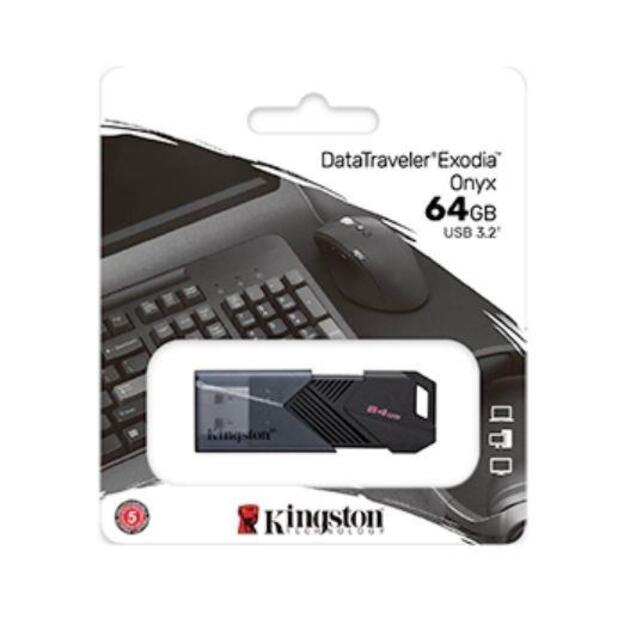 USB raktas KINGSTON 64GB DataTraveler Exodia Onyx