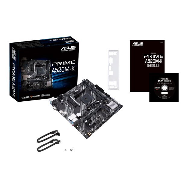 ASUS PRIME A520M-K AMD Socket AM4 for 3rd Gen AMD Ryzen mATX Form Factor DDR4 12