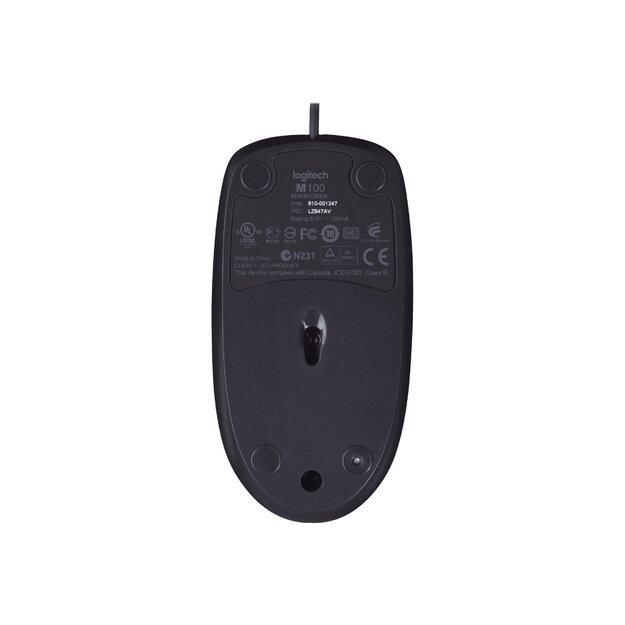 LOGITECH Mouse M100 - BLACK - EMEA