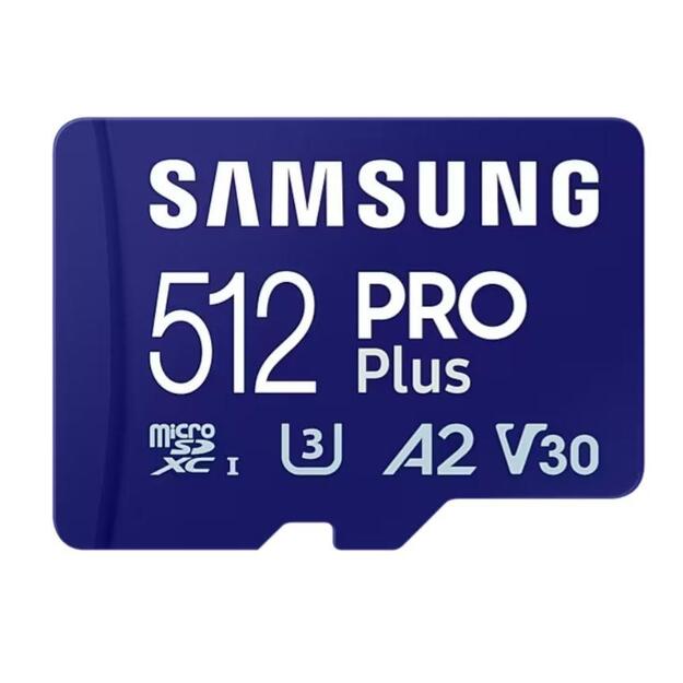 SAMSUNG PRO Plus 512GB microSD UHS-I U3 Full HD 4K UHD 180MB/s Read 130MB/s Write Memory Card Incl. SD-Adapter 2023