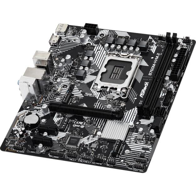 ASROCK B760M-H/M.2 mATX 2xDDR5 1xPCIe 4.0 x16 LAN 1Gb/s