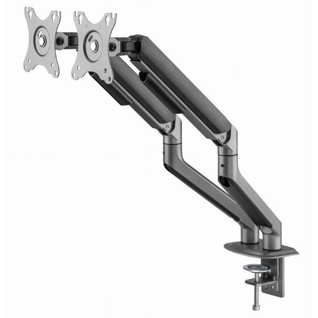 Monitoriaus laikiklis GEMBIRD Desk mounted adjustable double monitor arm space grey 2