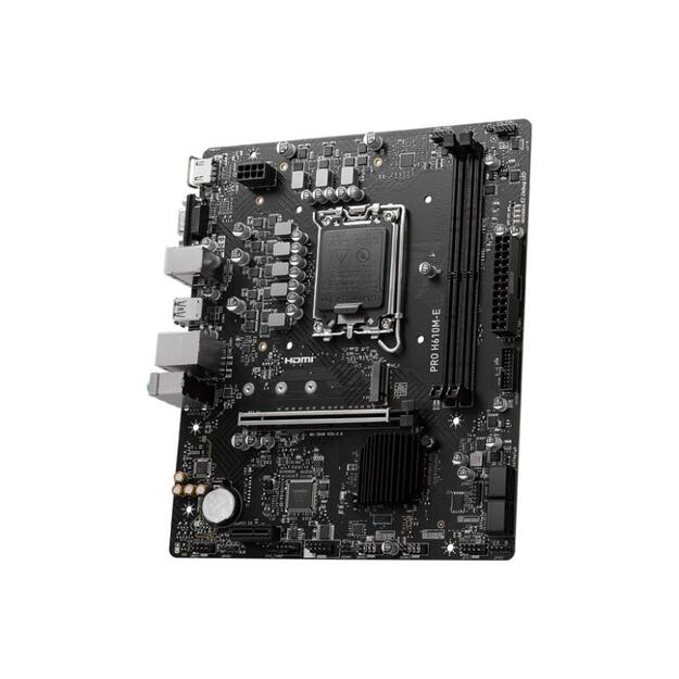 MSI PRO H610M-E Intel H610 LGA1700 2XDDR5 VGA HDMI Matx