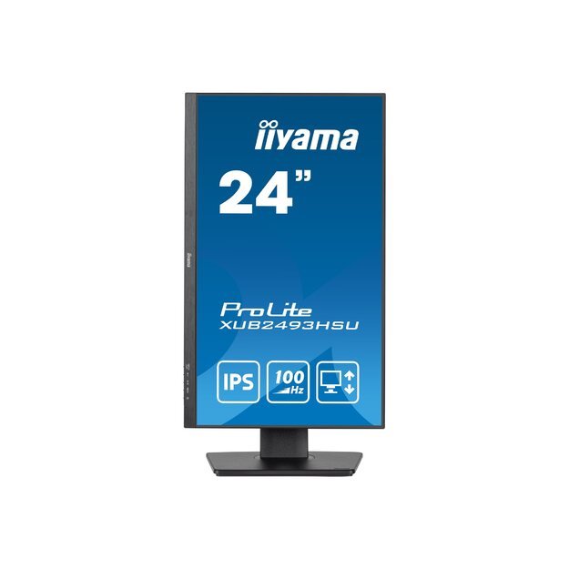 IIYAMA XUB2493HSU-B6 24inch ETE IPS-panel 1920x1080 100Hz 15cm Height Adj. Stand Pivot 1ms MPRT FreeSync 250cd/m Speakers