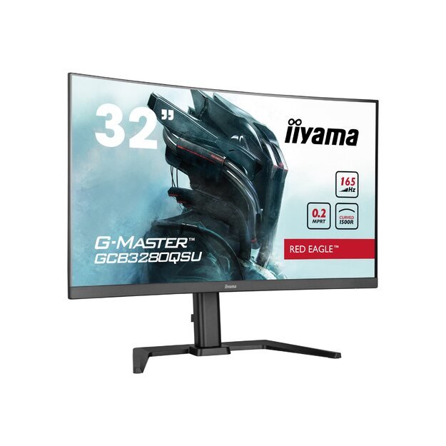 IIYAMA GCB3280QSU-B1 32inch ETE VA-panel Curved Gaming 1500R G-Master Red Eagle FreeSync 2560x1440 144Hz 350cd/m