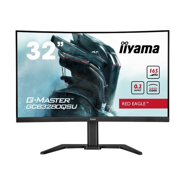 IIYAMA GCB3280QSU-B1 32inch ETE VA-panel Curved Gaming 1500R G-Master Red Eagle FreeSync 2560x1440 144Hz 350cd/m