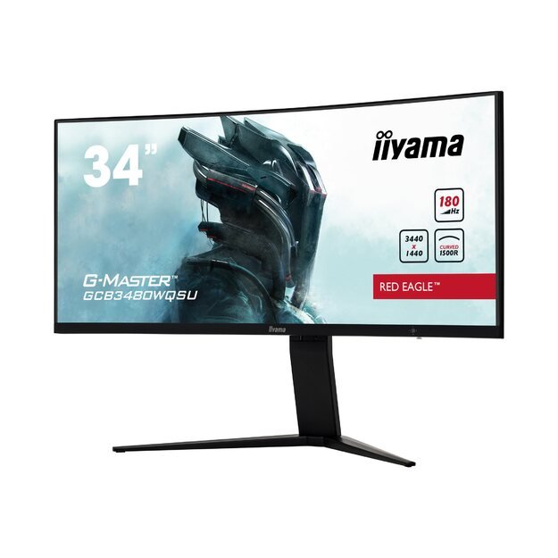 IIYAMA GCB3480WQSU-B1 34inch ETE VA 3440x1440 UW Curved Gaming 1500R 180Hz 21:9 420cd/m2 4ms MPRT 2xHDMI 2xDP USB-HUB 2x3.2 Speakers