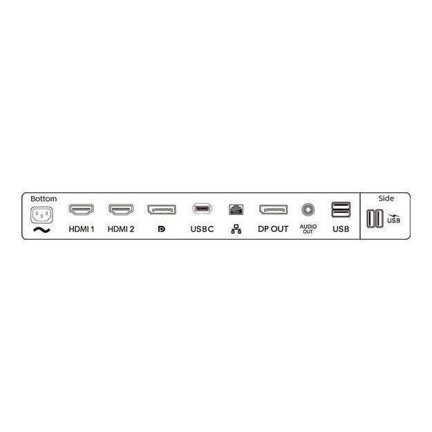Monitorius PHILIPS 276B1/00 27inch 2560x1440 IPS Flat H/A USB C DOCKING DISPLAY RJ45x1 network DAISY CHAIN USB HUB SPEAKERS Cx1 DPx1 HDMIx1