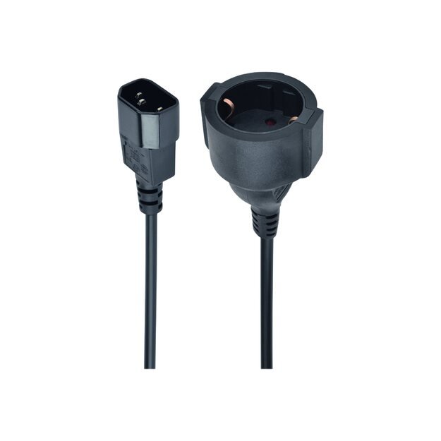 GEMBIRD PC-SFC14M-01 Gembird power cord adapter C14 male -> schuko female 10