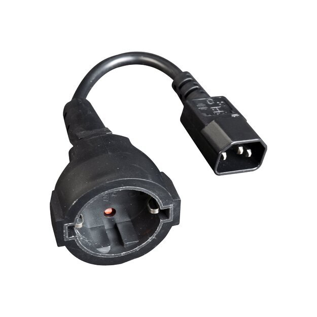 GEMBIRD PC-SFC14M-01 Gembird power cord adapter C14 male -> schuko female 7