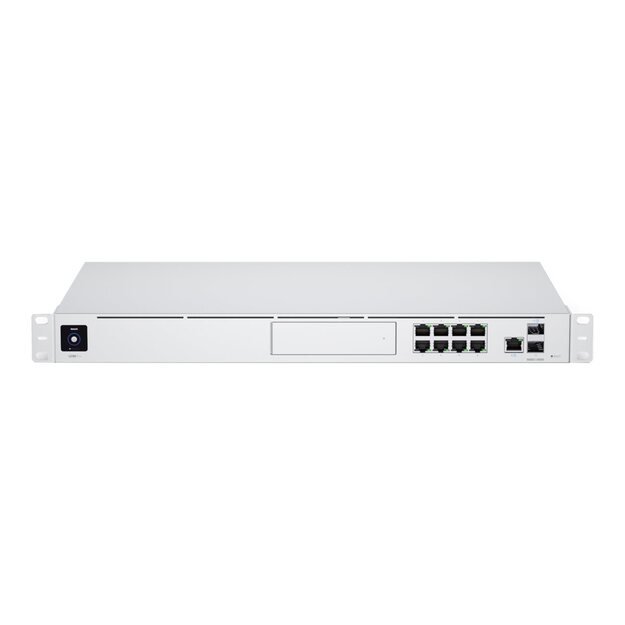 Komutatorius UBIQUITI UDM-PRO UNIFI DREAM MACHINE 8-PORT SWITCH MULTI-APPLICATION SYSTEM WITH 3.5 HDD EXPANSION DUAL WAN 10G SFP+ AND 1G RJ45 2