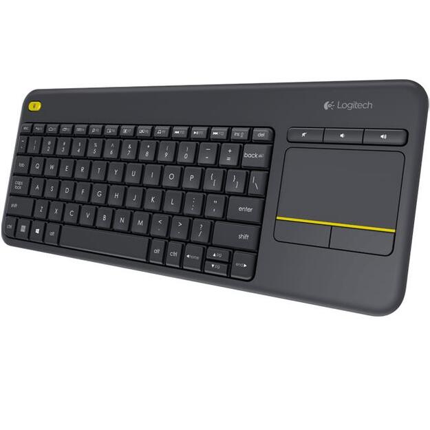 Belaidė klaviatūra LOGITECH Wireless Touch K400 Plus - INT BLACK