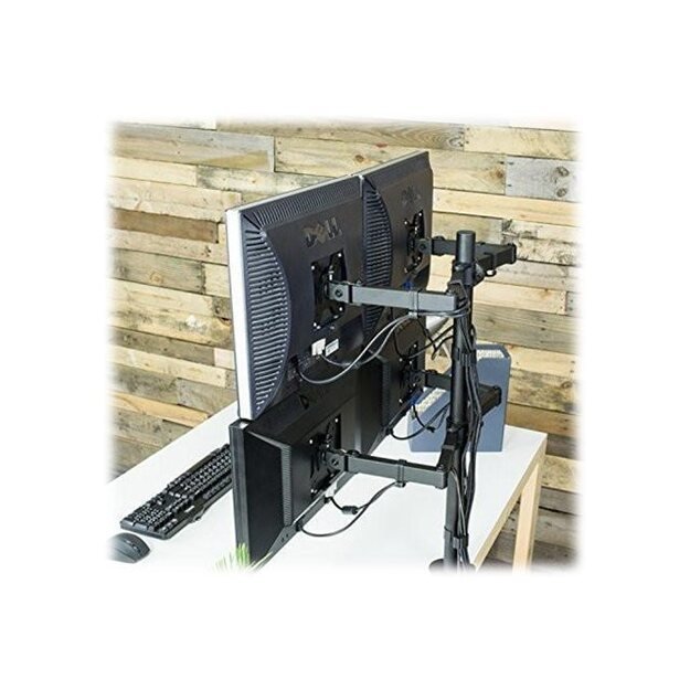 TECHLY 027521 Techly Quadruple desk LED/LCD monitor arm 13-27 VESA 4x 10kg full motion