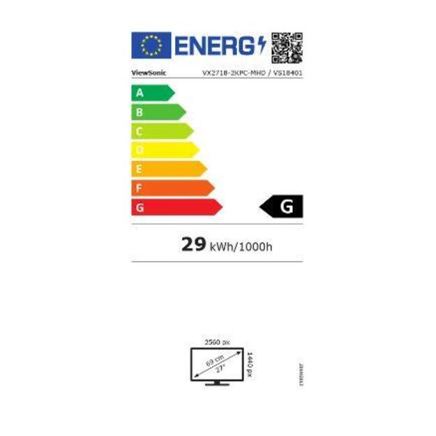 LCD Monitor|VIEWSONIC|VX2718-2KPC-MHD|27 |Gaming/Curved|Panel VA|2560x1440|16:9|165Hz|Matte|1 ms|Speakers|Tilt|Colour Black|VX2718-2KPC-MHD