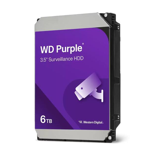 HDD|WESTERN DIGITAL|Purple|6TB|SATA|256 MB|5400 rpm|3,5 |WD64PURZ