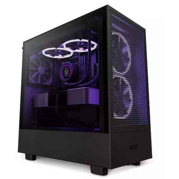 NZXT PC case H5 Flow RGB midi tower black