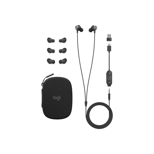 LOGITECH Zone Wired Earbuds Teams - Graphite - EMEA