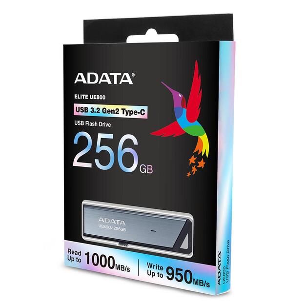 MEMORY DRIVE FLASH USB-C 256GB/SILV AELI-UE800-256G-CSG ADATA