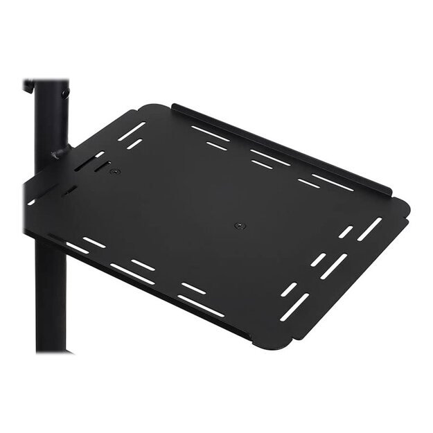 TECHLY Universal Adjustable Trolley for Notebook Projector with Shelf Black 5
