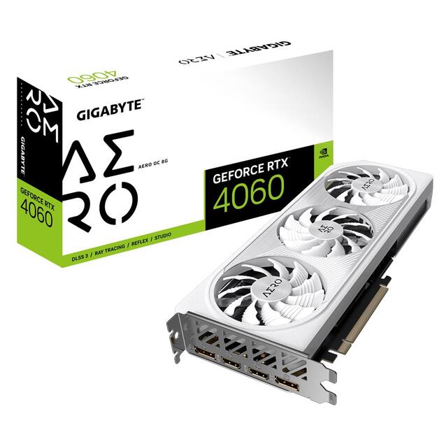 GIGABYTE RTX 4060 AERO OC 8GB 8GB GDDR6 2xHDMI 2xDP