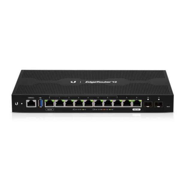 UBIQUITI ER-12 Ubiquiti EdgeRouter 12 ER-12 - 10x Gigabit Router with PoE Passthrough, 2x SFP