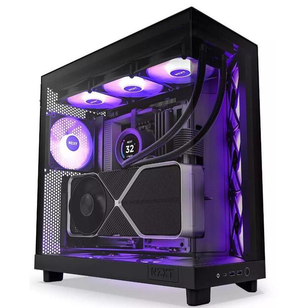 NZXT PC case H6 Flow RGB midi tower black