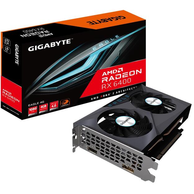 Vaizdo plokštė GIGABYTE Radeon RX 6400 EAGLE 4GB GDDR6 1xDP 1.4 1xHDMI 2.1