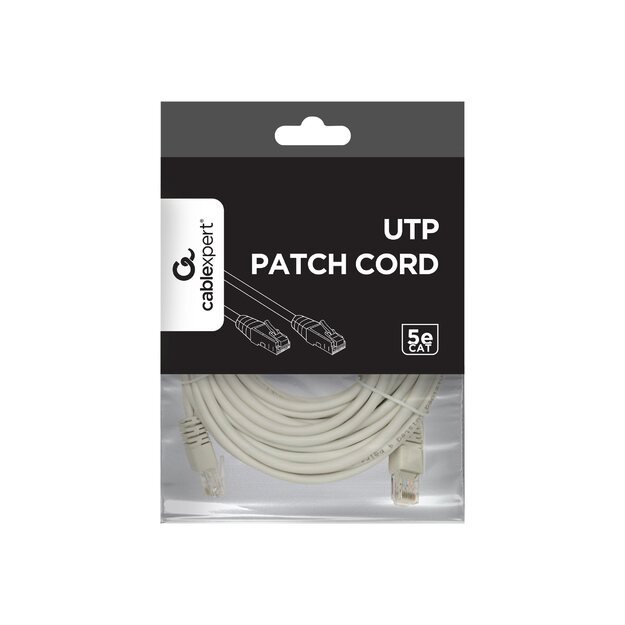 Patch kabelis GEMBIRD RJ45, Cat.5e, UTP, 10m, grey 5