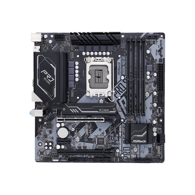 Pagrindinė plokštė ASROCK B660M Pro RS LGA1700 4x DDR4 DIMM HDMI DP 1xPCIe 5.0 x16 1xPCIe 4.0 x16 1xPCIe 3.0 x1