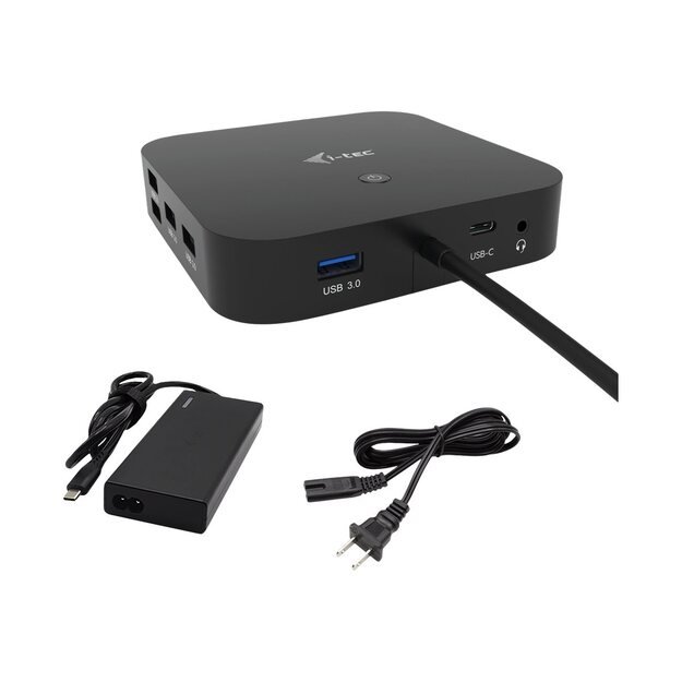 I-TEC USB-C Dual Display MST DS 1x DP 1x HDMI 1x GLAN 3x USB 3.0 2xUSB 2.0 1xUSB-C-Datei 1xAudio/Mic Jack 1x65W USB-C PD+Charger 77W