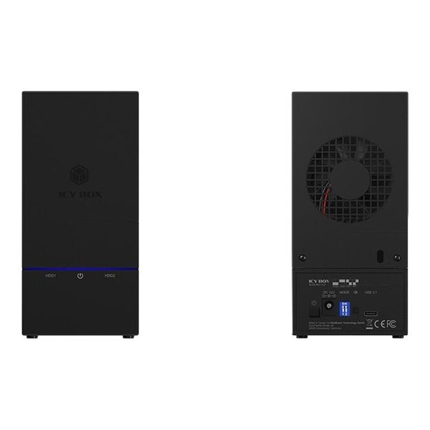 ICY BOX IB-RD3621-C31 External 2 bay RAID enclosure for 2x 2.5inch or 3.5inch SATA drives 4