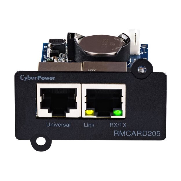 CYBERPOWER RMCARD205 Network Card for SNMP SLOT - combatible OR and PR Series, two connection : network and Environment Sensor 1