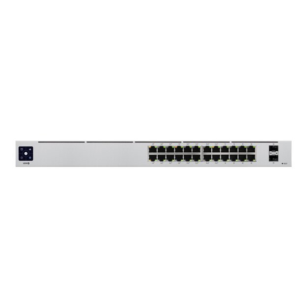 Komutatorius Switch|UBIQUITI|USW-24-POE|Type L2|Desktop/pedestal|Rack|24x10Base-T / 100Base-TX / 1000Base-T|2xSFP|PoE+ ports 16|95 Watts|USW-24-POE