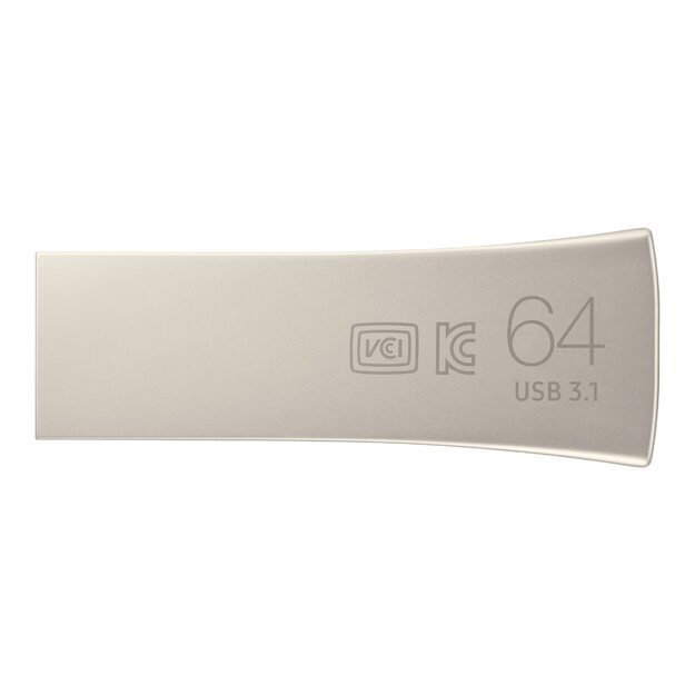 USB raktas SAMSUNG BAR PLUS 64GB USB 3.1 Champagne Silver 4