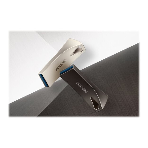 USB raktas SAMSUNG BAR PLUS 64GB USB 3.1 Champagne Silver