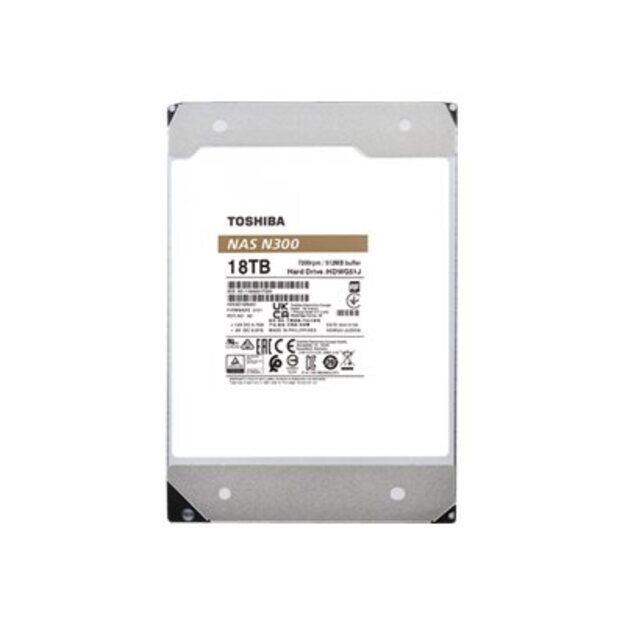 TOSHIBA N300 NAS Hard Drive 18TB 512MB SATA 3.5 BULK