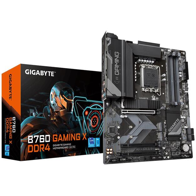 Pagrindinė plokštė GIGABYTE B760 GAMING X LGA1700 4xDDR4 4xSATA 3xM.2 1xDP 1xHDMI