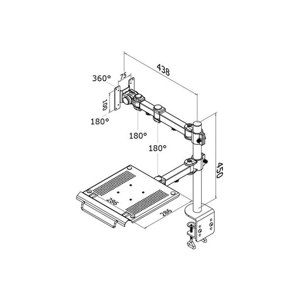 NB/MONITOR ACC DESK MOUNT/FPMA-D960NOTEBOOK NEOMOUNTS