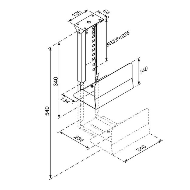 PC ACC DESK MOUNT 30KG/CPU-D200BLACK NEOMOUNTS